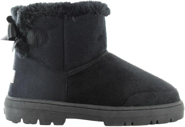 Winter Ankle Boots Bow Ribbon