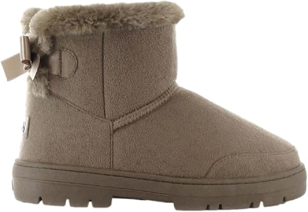 Winter Ankle Boots Bow Ribbon